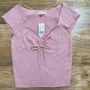 Pacsun Ribbed Ribbon Top